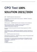 LATEST CPO Test 100% SOLUTION 2023//2024