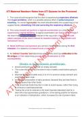 ATI Maternal Newborn Notes from ATI Quizzes for the Proctored Final&period;
