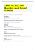 JAMF 100 2023 Test Questions and Correct Answers 