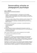 samenvatting schoolse- en pedagogische psychologie