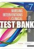 NURSING INTERVENTIONS AND CLINICAL SKILLS UPDATED AND COMPLETE 7TH EDITION POTTER TESTBANK