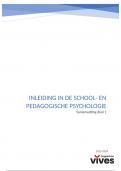 Samenvatting -  Inleiding in de School en Pedagogische Psychologie (deel 1)