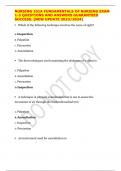 NURSING 101A FUNDAMENTALS OF NURSING EXAM 1-3 QUESTIONS AND ANSWERS GUARANTEED SUCCESS&period; &lbrack;NEW UPDATE 2023&sol;2024&rsqb;