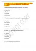 NURSING 101A FUNDAMENTALS OF NURSING EXAM 1-3 QUESTIONS AND ANSWERS GUARANTEED SUCCESS&period; 