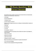 Soc 200 Exam Questions With Correct Answers