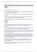 HDF 304 Exam 2 Questions and Answers 2023