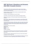 HDF 304 Exam 4 Questions and Answers 2023 With Complete Solution