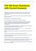 ITN 100 Exam Questions with Correct Answers 