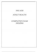 NSG 6320 ADULT HEALTH COMPLETED EXAM 20232024