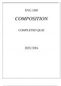 ENG 1200 COMPOSITION COMPLETED QUIZ 202