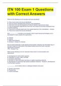 ITN 100 Exam 1 Questions with Correct Answers 