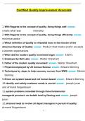 Certified Quality Improvement Associate All Possible Questions and Answers 100&percnt; Verified