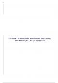 Test Bank - Williams Basic Nutrition and Diet Therapy&comma; 15th Edition &lpar;Nix&comma; 2017&rpar;&comma; Chapter 1-23