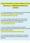ATI RN FUNDAMENTALS PROCTORED EXAM  2019 WITH NGN A+ VERIFIED QUESTIONS AND ANSWERS
