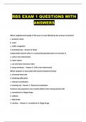 RBS EXAM 1 QUESTIONS WITH ANSWERS