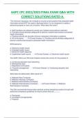 AAPC CPC 2022&sol;2023 FINAL EXAM Q&A WITH  CORRECT SOLUTIONS RATED A&period;