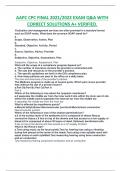 AAPC CPC FINAL 2021&sol;2022 EXAM Q&A WITH  CORRECT SOLUTIONS A&plus; VERIFIED&period;