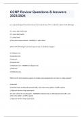 CCNP Review Questions & Answers 2023&sol;2024