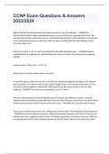 CCNP Exam Questions & Answers 2023&sol;2024
