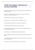 CCNP Test Chapter 1 Questions & Answers 2023&sol;2024