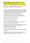 Third Midterm Exam&comma; GOV 312L&colon; U&period;S&period; Foreign Policy Questions And  A&plus; Answers 