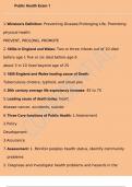 Public Health Exam 13 Questions and Answers
