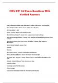 HIEU 201 LU Exam Questions With Verified Answers