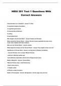 HIEU 201 Test 1 Questions With Correct Answers