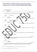 EDUC 750 Quiz 1 complete questions and answers practice  solution Score&colon; 75 out of 75 LATEST UPDATES 2023 A GRADE