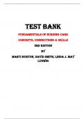 Fundamentals of Nursing Care Concepts, Connections & Skills 3rd Edition Test Bank By Marti Burton, David Smith, Linda J. May Ludwig | Chapter 1 – 38, Latest - 2023/2024|