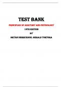 Principles of Anatomy and Physiology  16th Edition Test Bank By Gerald Tortora, Bryan Derrickson  | All Chapters, Latest - 2023/2024|