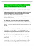 PA Inspection Class &lpar;Pub 45&rpar; Exam With 100&percnt; Correct Answers 2023-2024