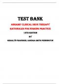 Abrams’ Clinical Drug Therapy  Rationales for Nursing Practice  12th Edition Test Bank By Geralyn Frandsen, Sandra Smith Pennington | Chapter 1 – 61, Latest - 2023/2024|