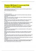 Finance 380 Exam 2 &lpar;Answered&rpar; With Complete Verified Solution