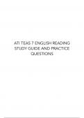 ATI TEAS 7 ENGLISH READING STUDY GUIDE AND PRACTICE QUESTIONS 