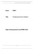 PSM I Professional Scrum Master I Exam Dumps 2023