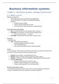 Samenvatting Business Information systems