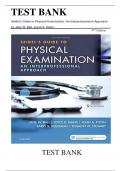 Test Bank For Seidel's Guide to Physical Examination: An Interprofessional Approach 9th Edition by Jane W. Ball||ISBN NO:10,9780323481953||ISBN NO:13,978-0323481953||All Chapters||Complete Guide A+.