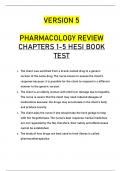 VERSION 5 Hesi PHARMACOLOGY REVIEW CHAPTERS 1-5 HESI BOOK  TEST