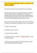 EC-6 Practice Questions And A&plus; Answers All 100&percnt; Verified
