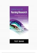 TESTBANK-ESSENTIALS OF NURSING RESEARCH-APPRAISING EVIDENCE FOR NURSING PRACTICE- UPDATED 10TH EDITION