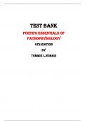 Porth’s Essentials of Pathophysiology  4th Edition Test Bank By Tommie L.Norris | Chapter 1 – 46, Latest - 2023/2024|