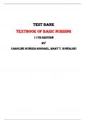 Textbook of Basic Nursing  11th Edition Test Bank By Caroline Bunker Rosdahl, Mary T. Kowalski | All Chapters, Latest - 2023/2024|