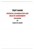 Physical Examination and Health Assessment 8th Edition Test Bank By Carolyn Jarvis | Chapter 1 – 27, Latest - 2023/2024|
