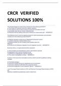 LATEST CRCR EXAM WITH VERIFIED SOLUTIONS 100%(A+ GRADED)