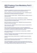 2023 Prophecy Core Mandatory Part 2  100&percnt;correct&excl;&excl;