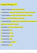 Complete Test Bank Campbell Biology 11 edition Questions & Answers with rationales &lpar;Chapter 3&rpar;