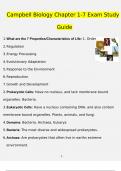 Complete Test Bank Campbell Biology 11 edition Questions & Answers with rationales (Chapter 1-7) Exam Study Guide