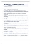 Mathematics in the Modern World &vert; updated 2024