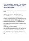 WGU Network and Security - Foundations - C172 &lpar;Network Commands&rpar; Q&A 100&percnt; SOLVED CORRECT 